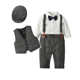 Baby Boys Formal Banquet Set Cotton 4 Pcs Sets