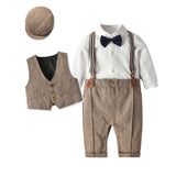 Baby Boys Formal Banquet Set Cotton 4 Pcs Sets