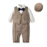 Baby Boys Formal Banquet Set Cotton 4 Pcs Sets