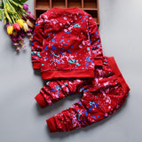 Baby Boys Girls Print Ink Suits 2Pcs/Sets Tracksuits