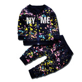 Baby Boys Girls Print Ink Suits 2Pcs/Sets Tracksuits