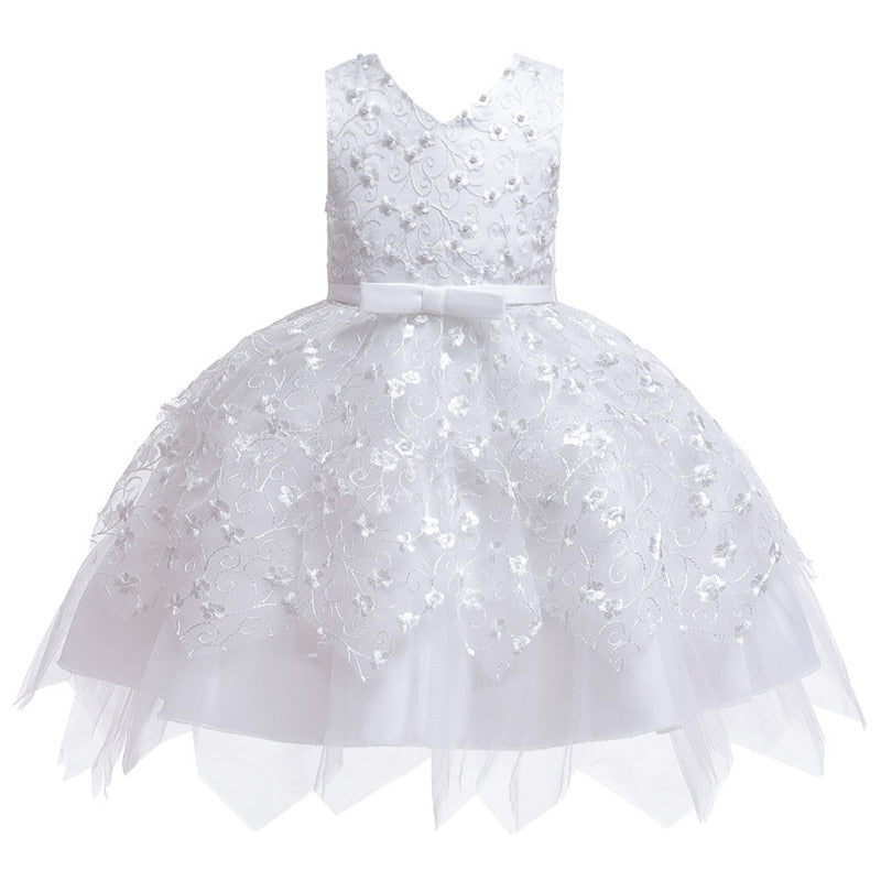 Summer Baby Girl Dress Lace Embroidery Baptism Dresses 0-10 Year - honeylives