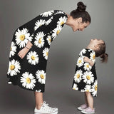Mommy and Me Family Matching Dresses Casual Floral Outfits
