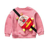 New Children Jacket Cartoon Fashion Backpack Sweatshirt 1-6 Years