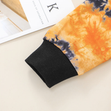 Boys Tie Dye Letter Printed Long Sleeve Trendy Suits 2 Pcs Sets