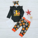 0-24M Toddler Baby Girl Halloween Print Sets 3 Pcs