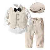 Baby Boys Cotton Suits Striped 3 PCS Long Sleeve Outfits