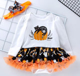 Toddler Baby Girl Rompers Tutu Party Costume Halloween Chirstmas with Headband