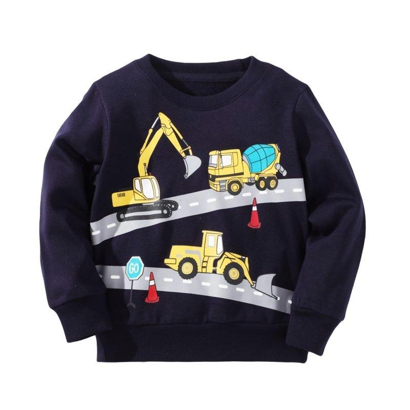 Toddler Boy Truck Print Sweatshirt Pullover
