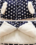 Baby Girl Outerwear Winter Cute Rabbit Jacket Thick Cotton-Padded Coat