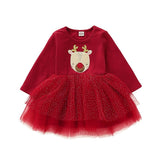 Kids Baby Girl Christmas Pageant Autumn Lovely Tutu Lace Dress