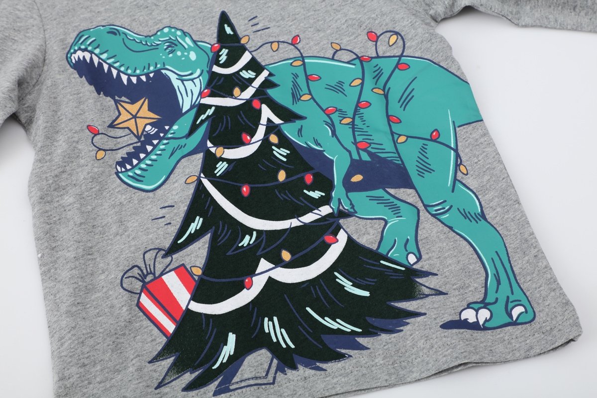Toddler Boy Dinosaur Print Long-sleeve Tee Shirt