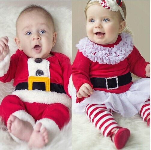 Baby Boys Girls Suits Chritmas Cute 2 Pcs Set