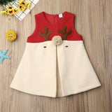 Baby Girl Christmas Reindeer Sleeveless Dress