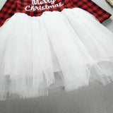 Kids Girls Christmas Dress Casual Long Sleeve Plaid Patchwork Dress