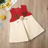 Baby Girl Christmas Reindeer Sleeveless Dress