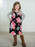 Family Mommy And Me Floral & Striped Print Raglan Dress