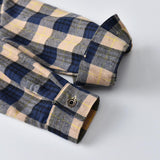 Kid Baby Boys Long Sleeve Cotton Plaid Suit  Boutique 2 Pcs Sets