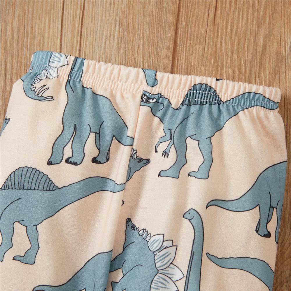 Boys Dinosaur Printed Long Sleeve Suits Sets 2 Pcs