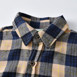 Kid Baby Boys Long Sleeve Cotton Plaid Suit  Boutique 2 Pcs Sets