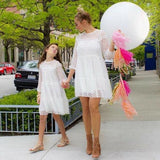 Baby Girl Tulle Long Sleeve Flower Casual Dresses