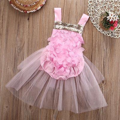 Flower Baby Girl Party Dress  1-3Y