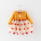 Baby Girl Valentine Love Heart Flower Dress