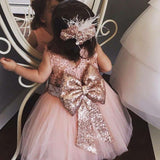 Girl Sequin Birthday Wedding Flower Prom Dress