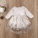 Kids Girls Party Gowns Long Sleeve Baby Dresses