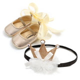 Baby Shoes Princess Party Wedding Headband Soft Walker Shoes